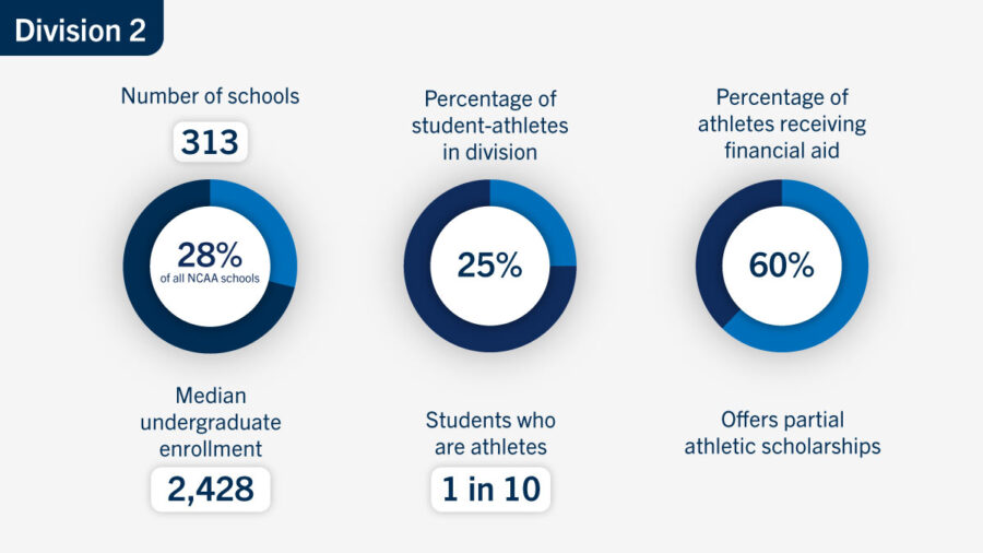 Breakdown of NCAA Division 2 Schools and Stats Breakdown of NCAA Division 2 Schools and Stats