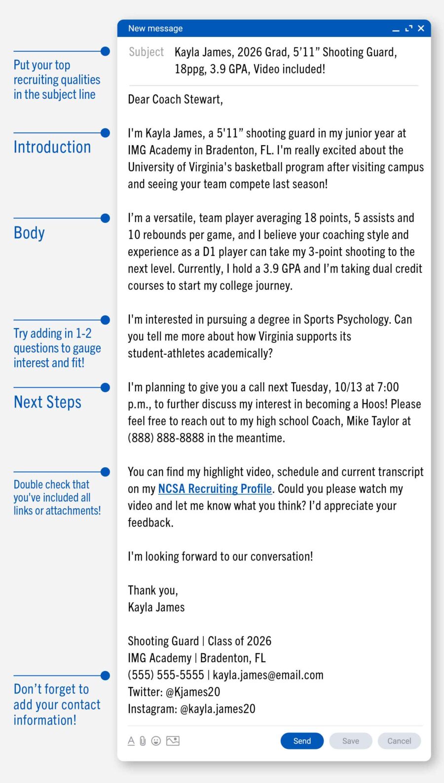athlete to coach example email athlete to coach example email